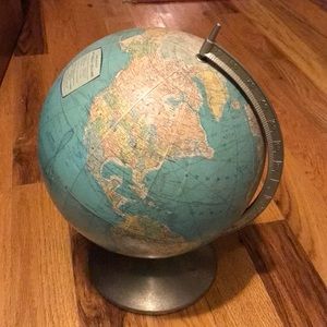 Vintage Rand McNally World Globe